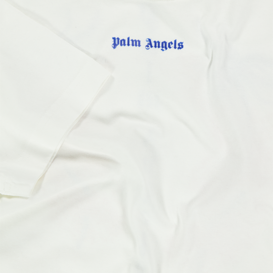 Palm Angels Kinder Jongens T-Shirt In Off White