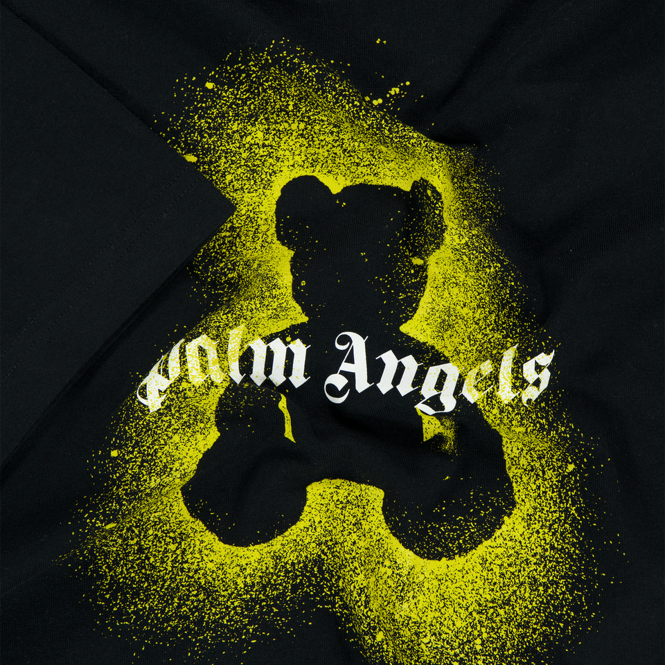Palm Angels Kinder Jongens T-Shirt In Zwart