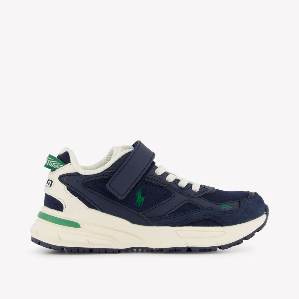 Ralph Lauren Trackster 275 Jongens Sneakers In Navy