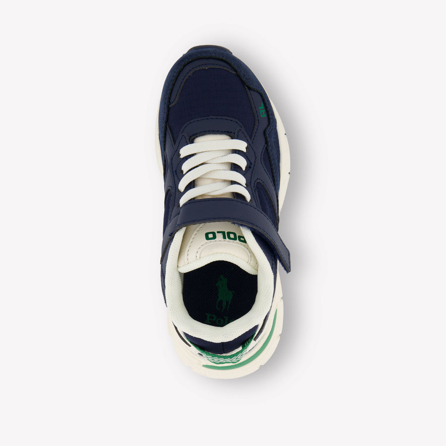 Ralph Lauren Trackster 275 Jongens Sneakers In Navy