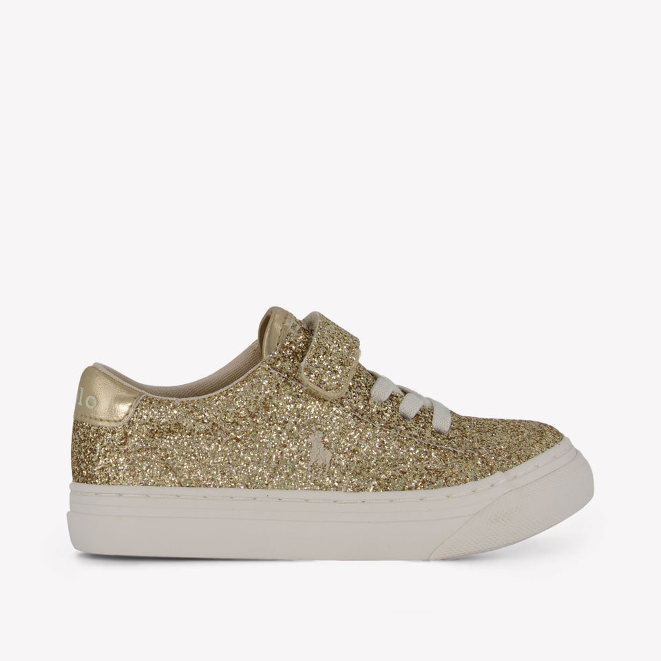 Ralph Lauren Ryley Meisjes Sneakers In Goud