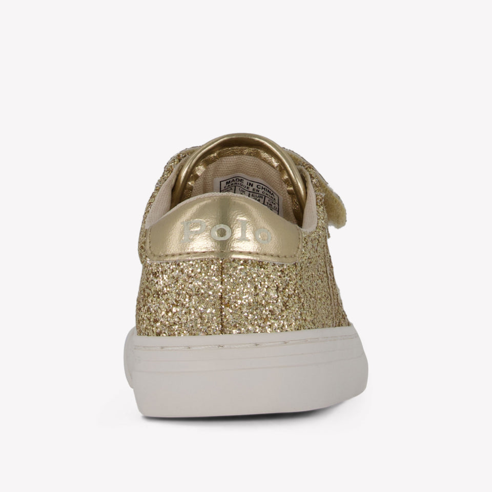 Ralph Lauren Ryley Meisjes Sneakers In Goud