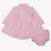 Ralph Lauren Baby Meisjes Jurk In Licht Roze