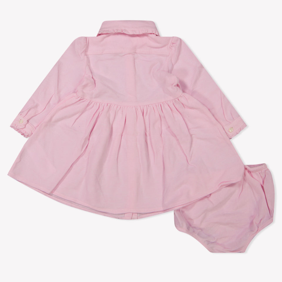 Ralph Lauren Baby Meisjes Jurk In Licht Roze