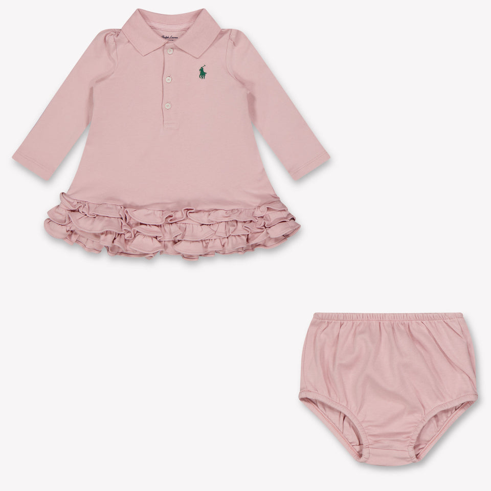 Ralph Lauren Baby Meisjes Jurk In Roze