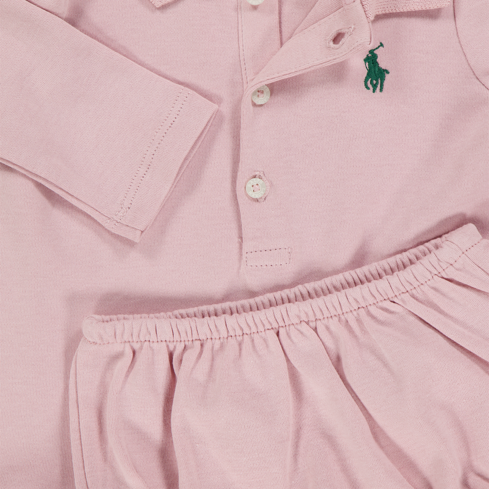 Ralph Lauren Baby Meisjes Jurk In Roze