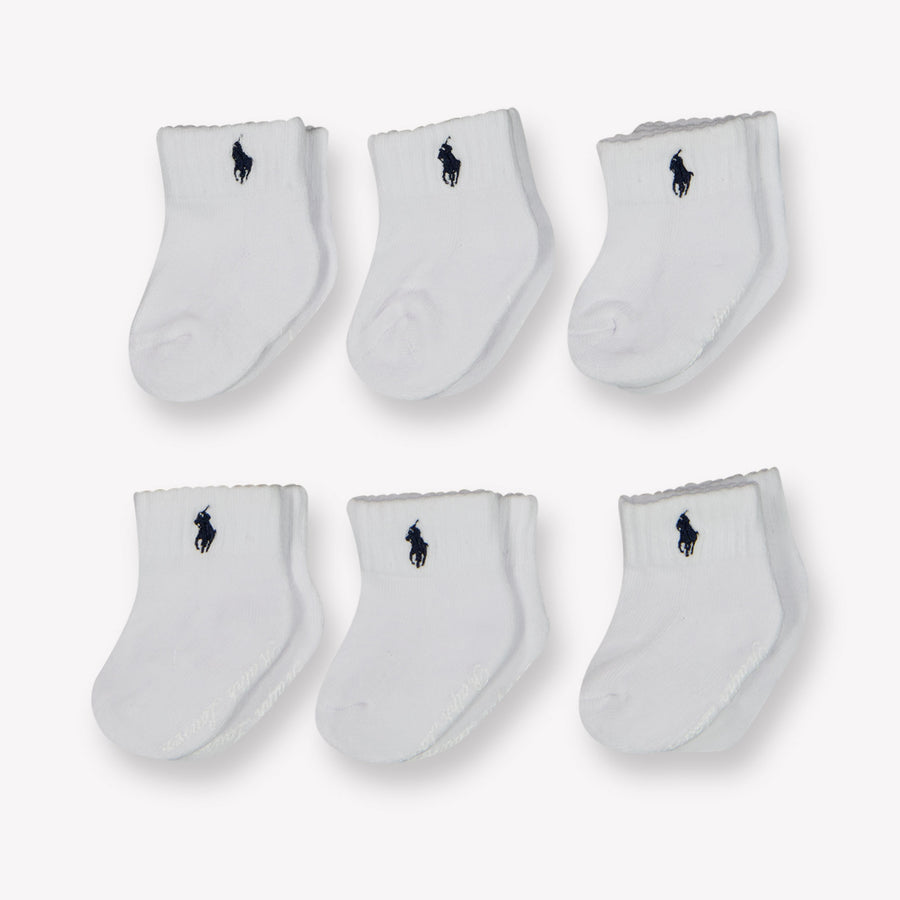 Ralph Lauren Baby Jongens Sokjes In Wit