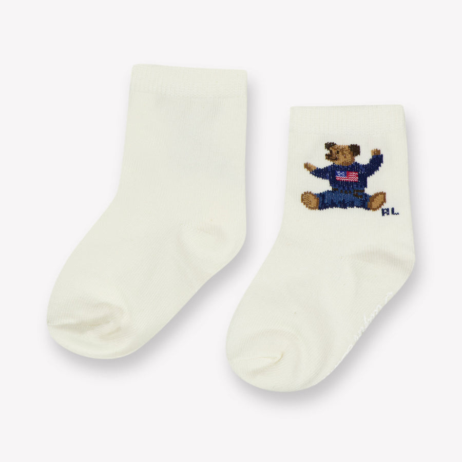 Ralph Lauren Baby Unisex Sokjes In Off White
