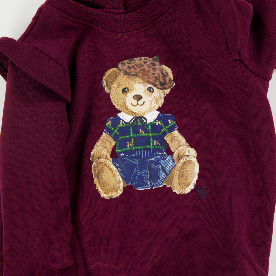 Ralph Lauren Baby Meisjes Trui In Bordeaux