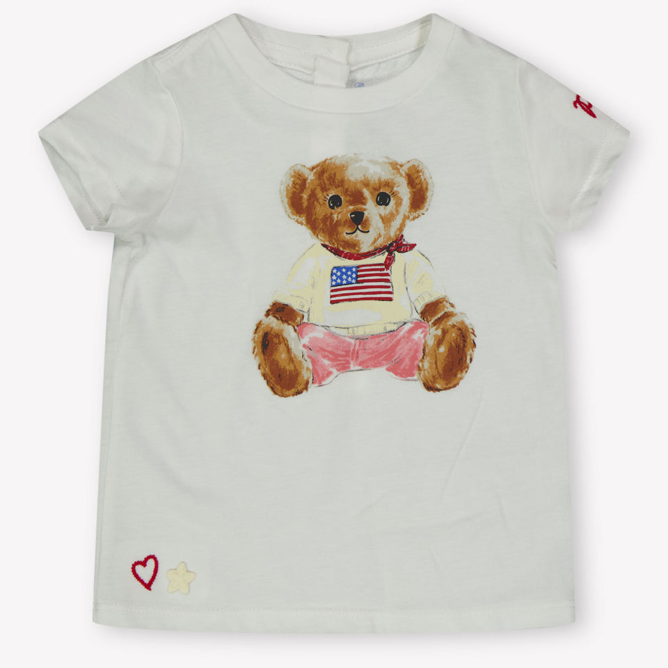 Ralph Lauren Baby Meisjes T-Shirt In Wit