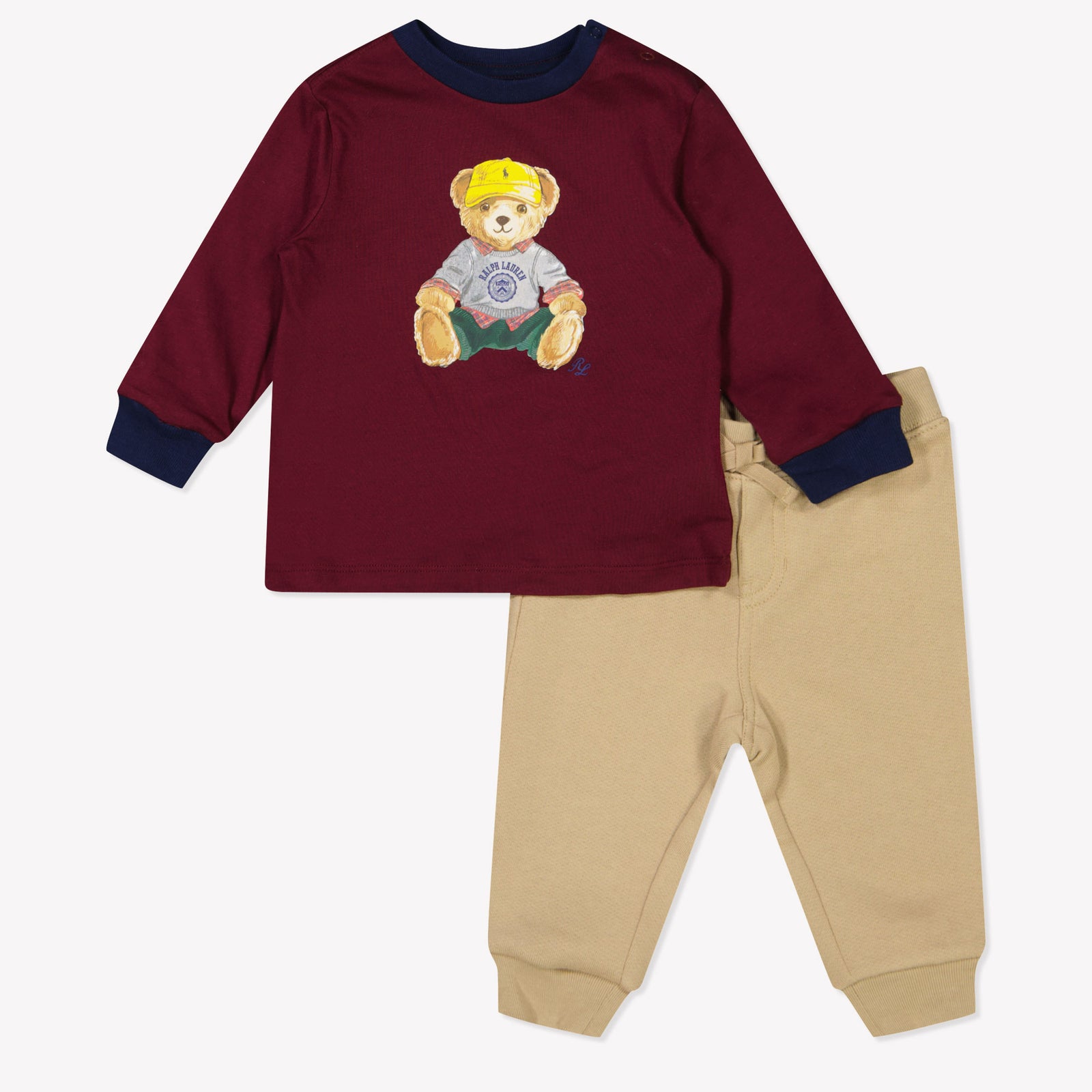 Ralph Lauren Baby Jongens Setje In Bordeaux
