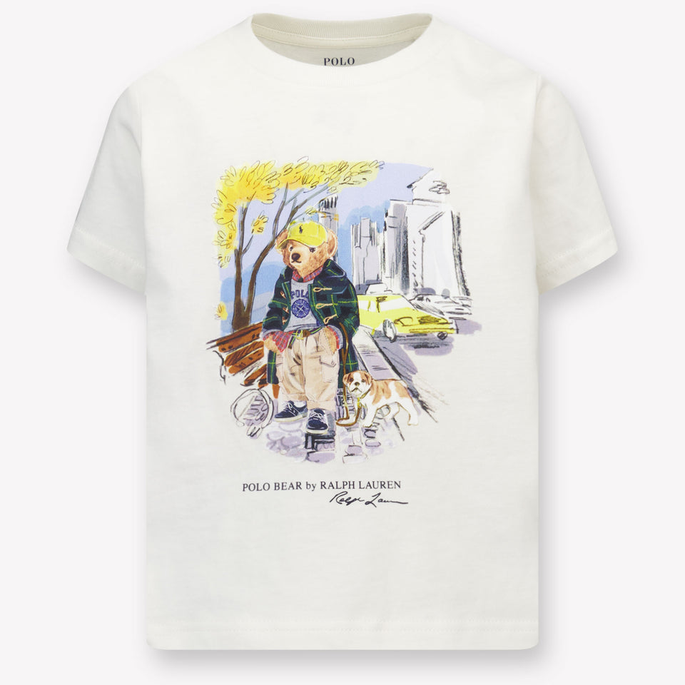 Ralph Lauren Kinder Jongens T-Shirt In Off White
