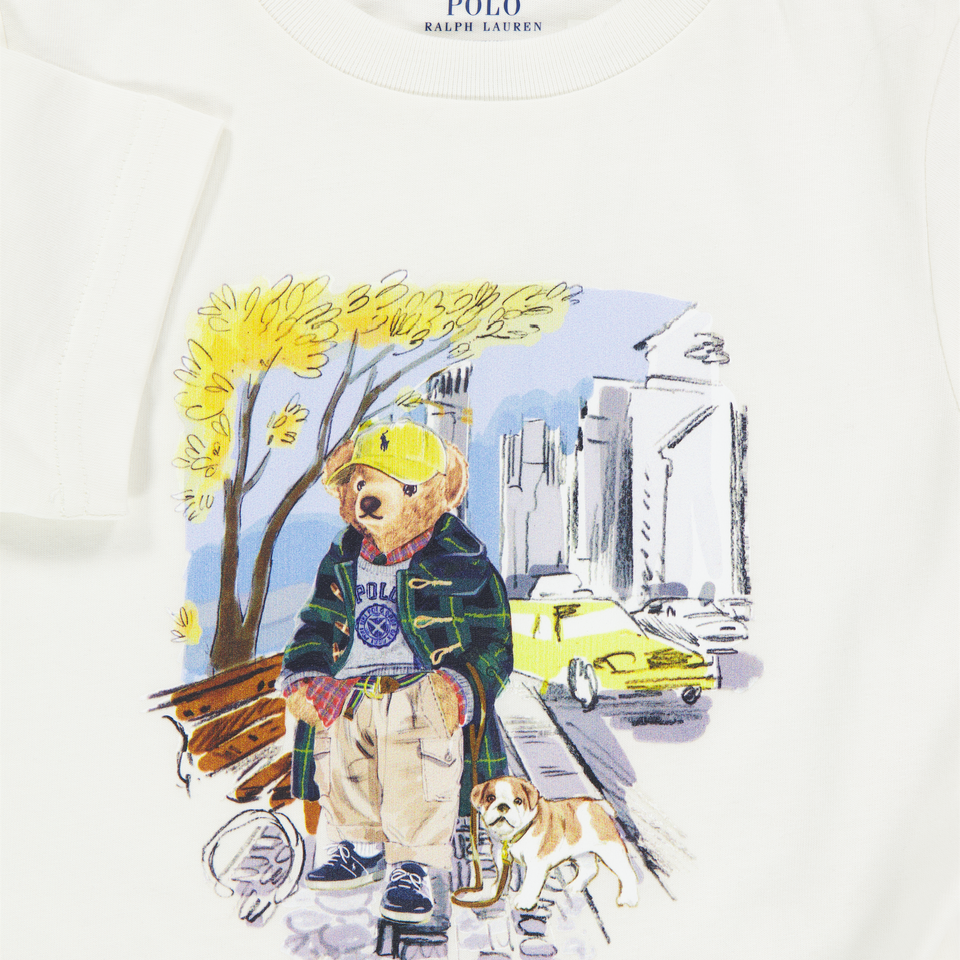 Ralph Lauren Kinder Jongens T-Shirt In Off White