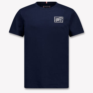 Tommy Hilfiger Kinder Jongens T-Shirt In Navy