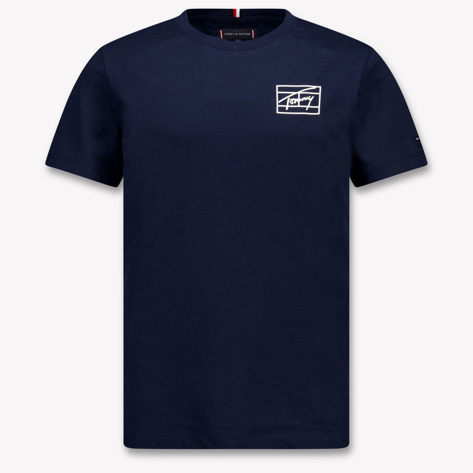 Tommy Hilfiger Kinder Jongens T-Shirt In Navy