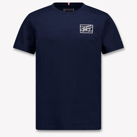 Tommy Hilfiger Kinder Jongens T-Shirt In Navy