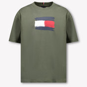 Tommy Hilfiger Kinder Jongens T-Shirt In Army