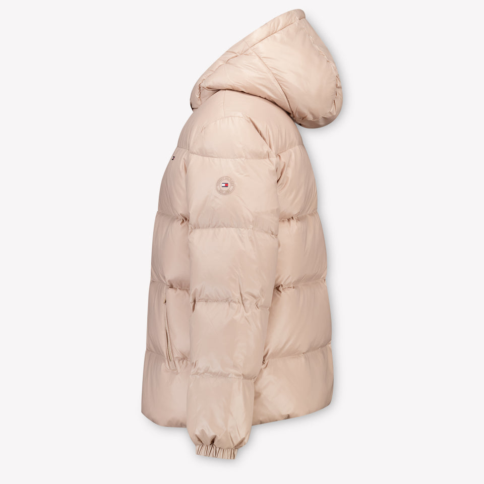 Tommy Hilfiger Kinder Meisjes Winterjas In Beige