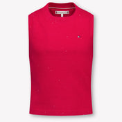 Tommy Hilfiger Kinder Meisjes T-Shirt In Rood