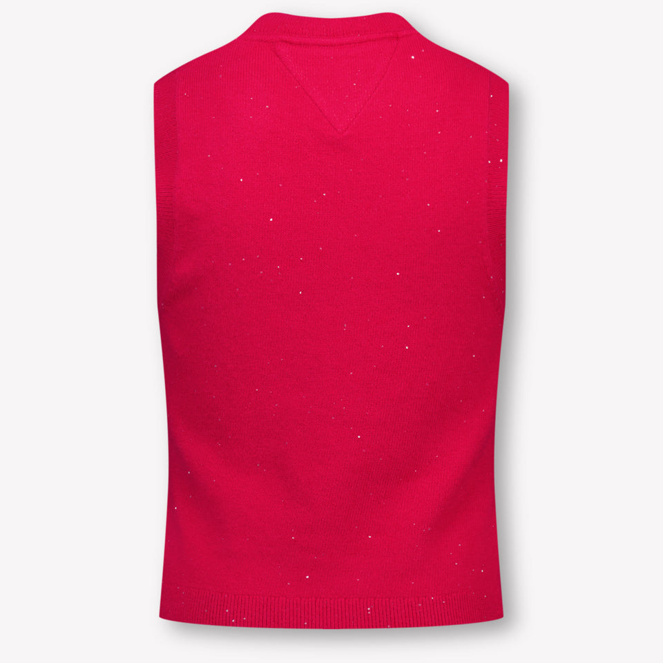 Tommy Hilfiger Kinder Meisjes T-Shirt In Rood