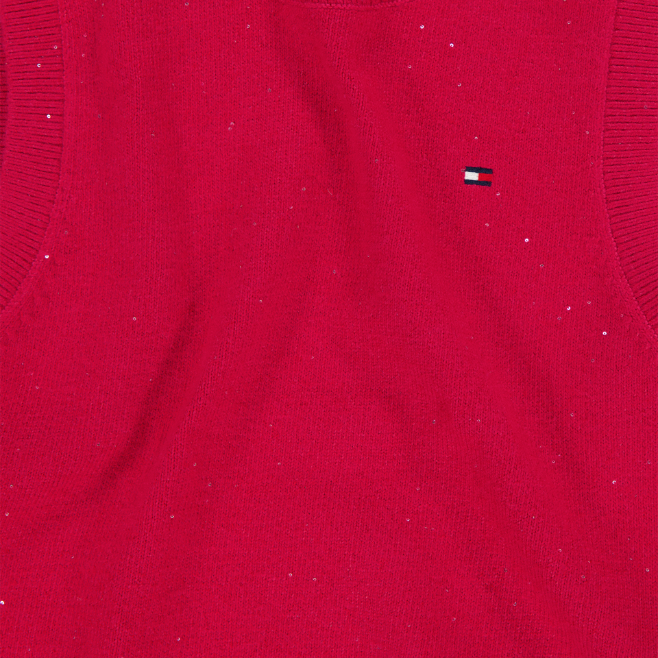 Tommy Hilfiger Kinder Meisjes T-Shirt In Rood