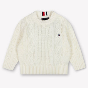 Tommy Hilfiger Baby Jongens Trui In Off White