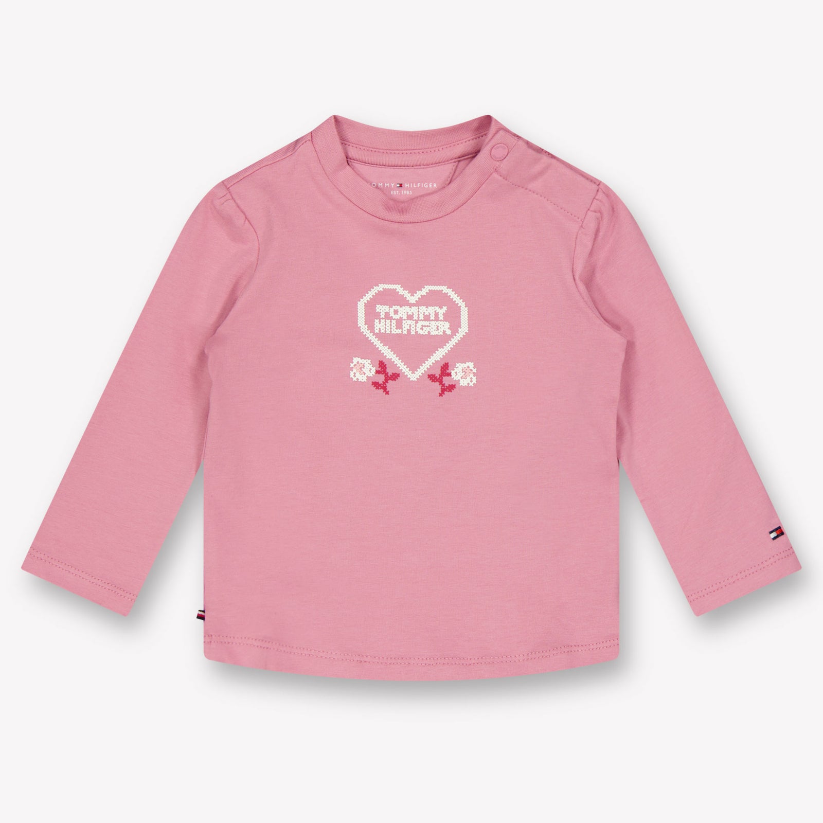 Tommy Hilfiger Baby Meisjes T-Shirt In Donker Roze