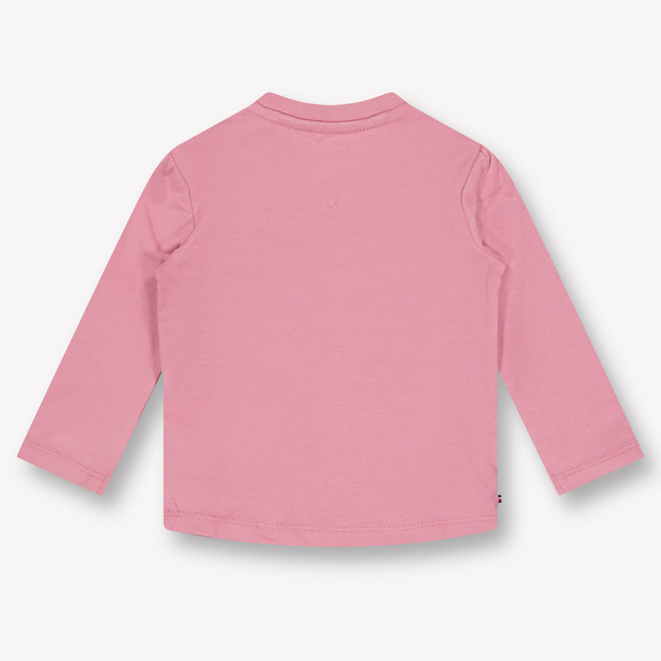 Tommy Hilfiger Baby Meisjes T-Shirt In Donker Roze
