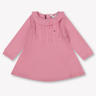 Tommy Hilfiger Baby Meisjes Jurk In Donker Roze