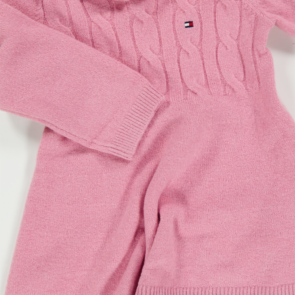 Tommy Hilfiger Baby Meisjes Jurk In Donker Roze