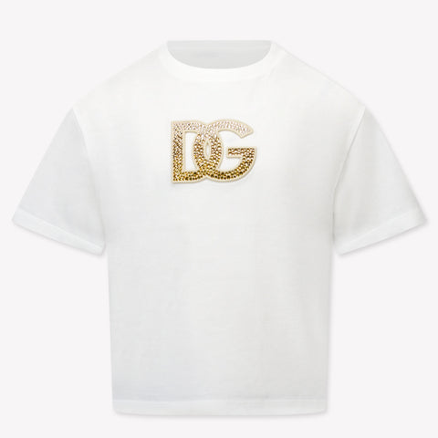 Dolce & Gabbana Kinder Meisjes T-Shirt In Wit