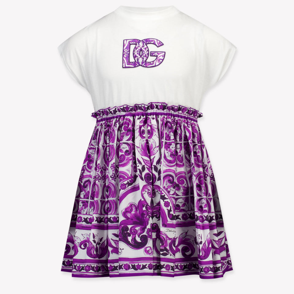 Dolce & Gabbana Kinder Meisjes Jurk In Wit