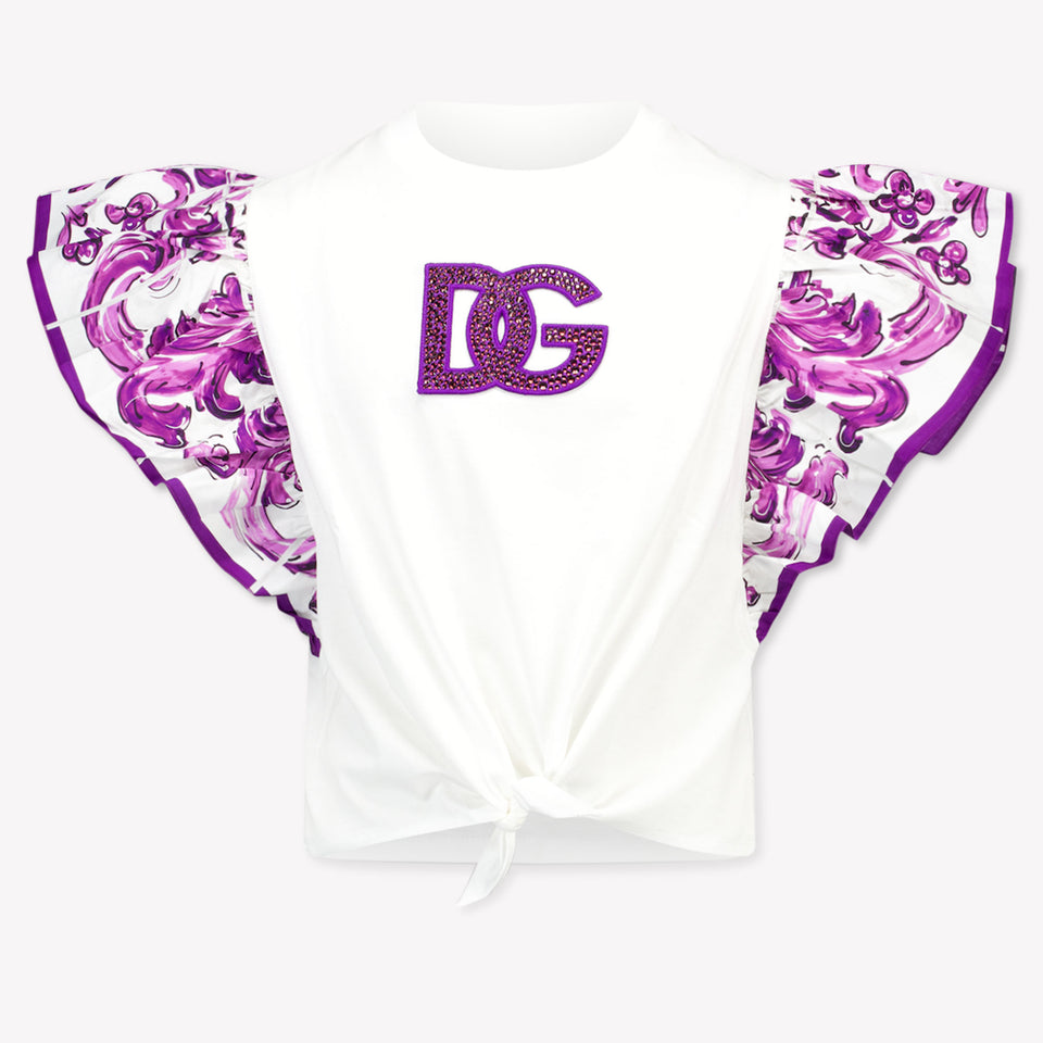 Dolce & Gabbana Kinder Meisjes T-Shirt In Wit