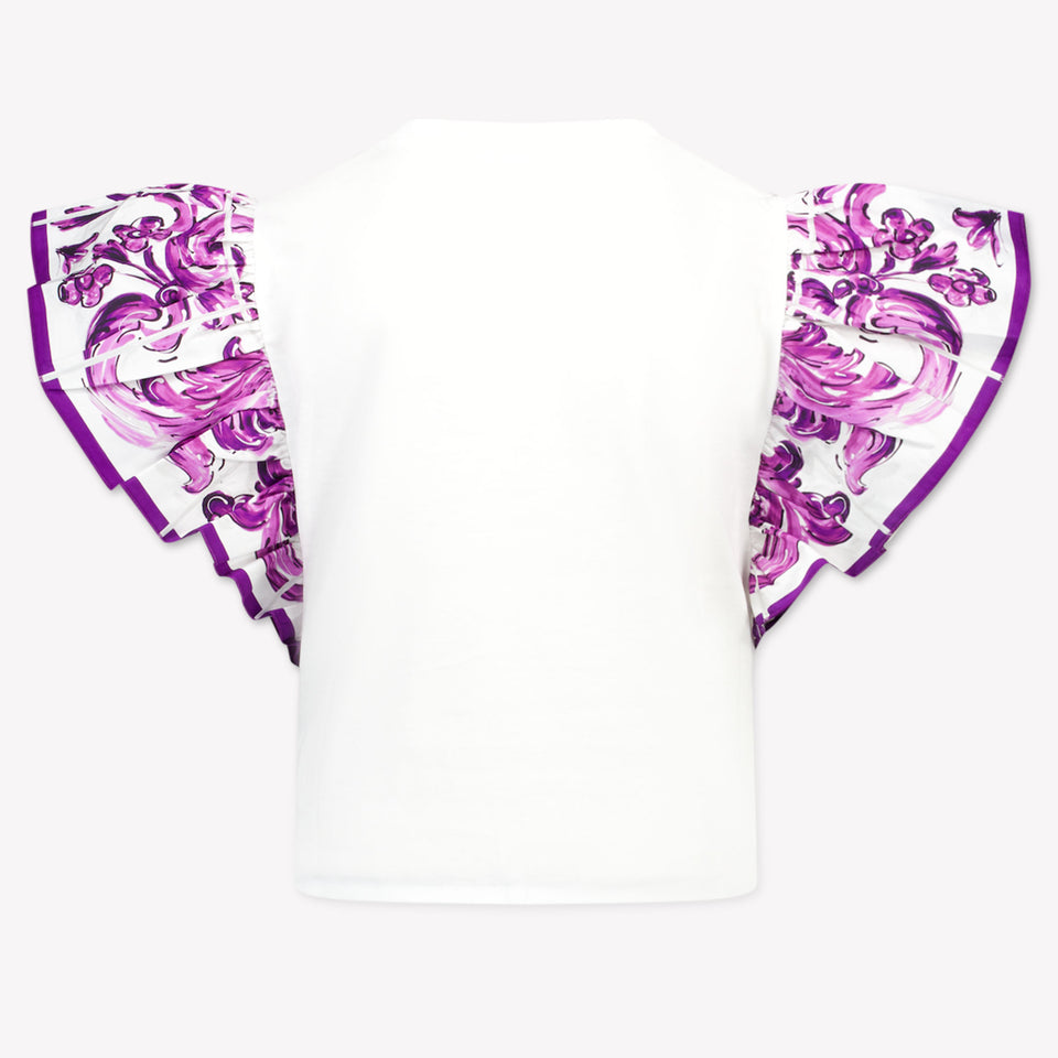 Dolce & Gabbana Kinder Meisjes T-Shirt In Wit