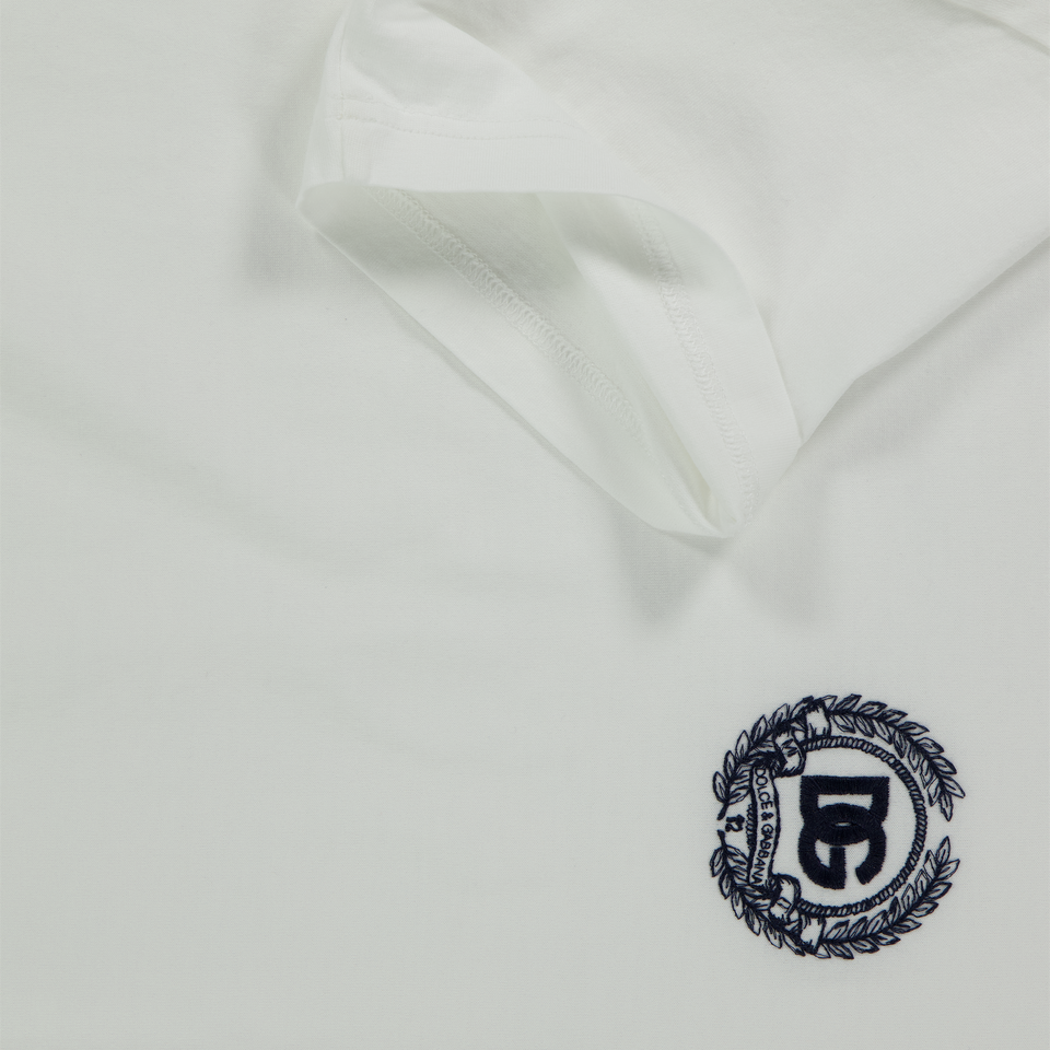 Dolce & Gabbana Kinder Jongens T-Shirt In Wit