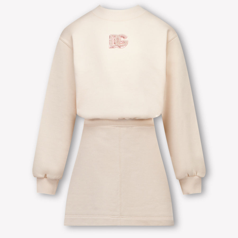 Dolce & Gabbana Kinder Meisjes Jurk In Licht Roze