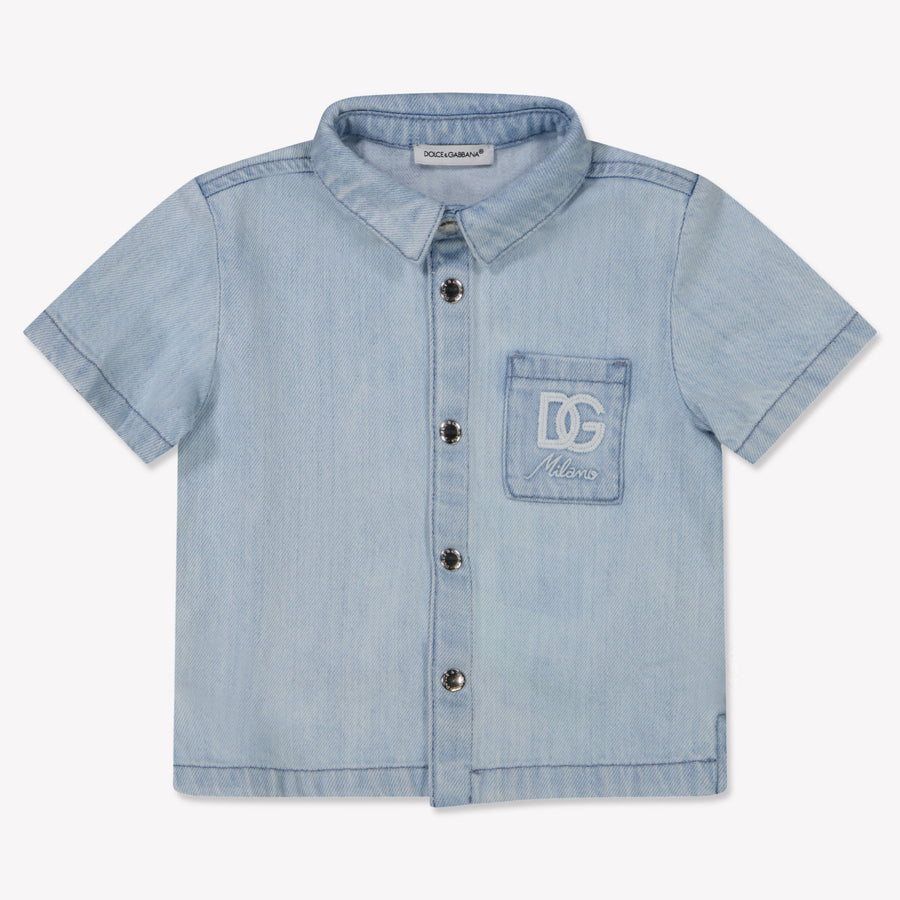 Dolce & Gabbana Baby Jongens Blouse In Licht Blauw