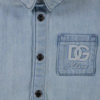 Dolce & Gabbana Baby Jongens Blouse In Licht Blauw