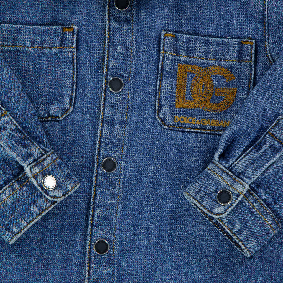 Dolce & Gabbana Baby Jongens Blouse In Blauw