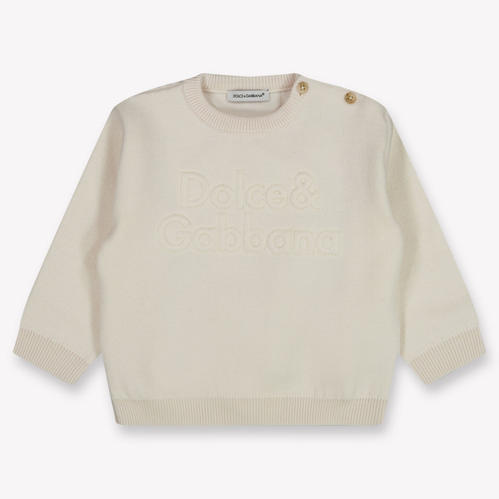 Dolce & Gabbana Baby Jongens Trui In Off White
