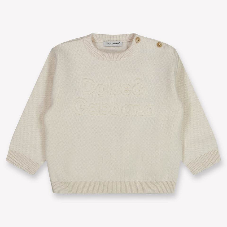 Dolce & Gabbana Baby Jongens Trui In Off White