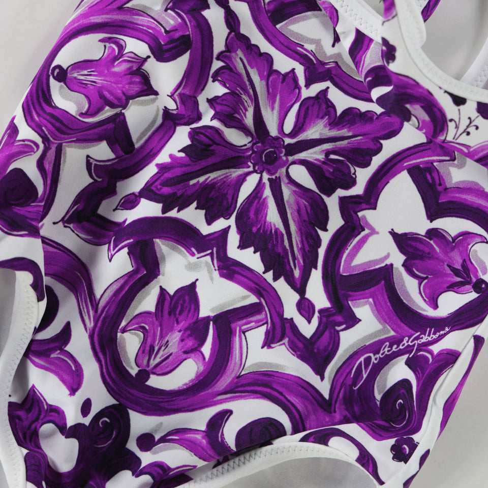 Dolce & Gabbana Baby Meisjes Badkleding In Wit