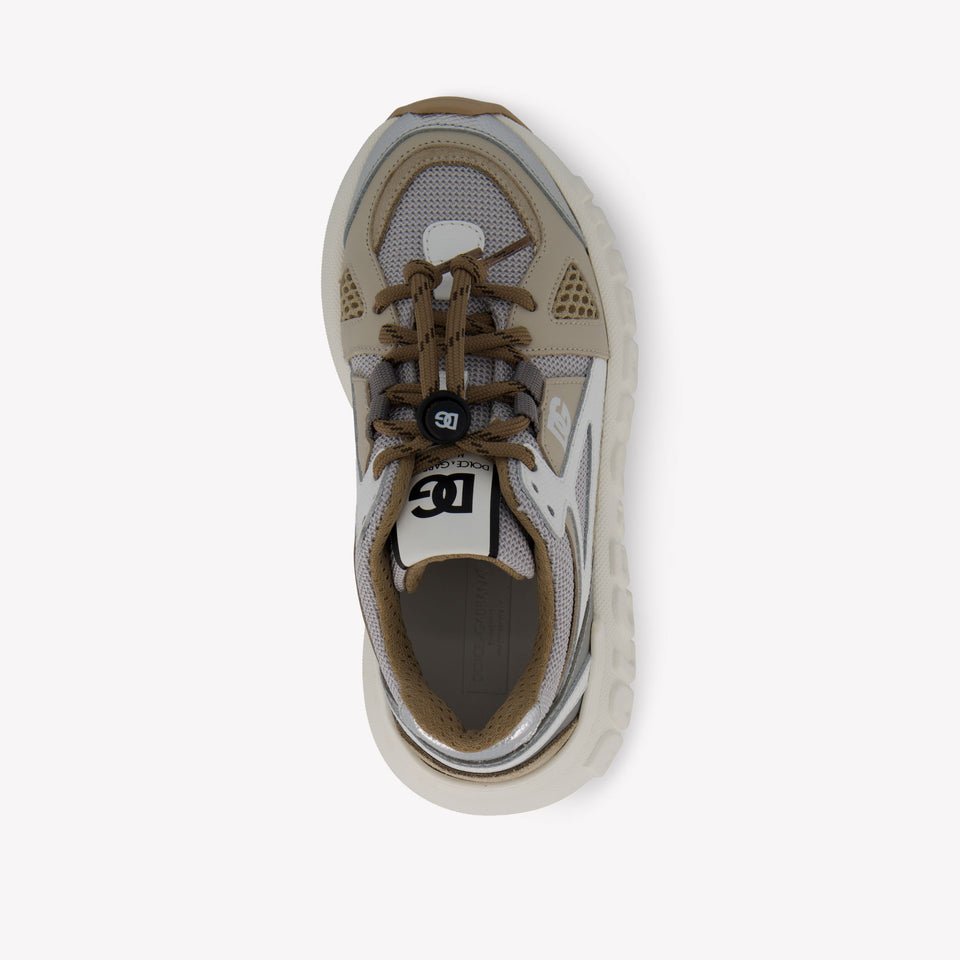 Dolce & Gabbana Unisex Sneakers In Beige
