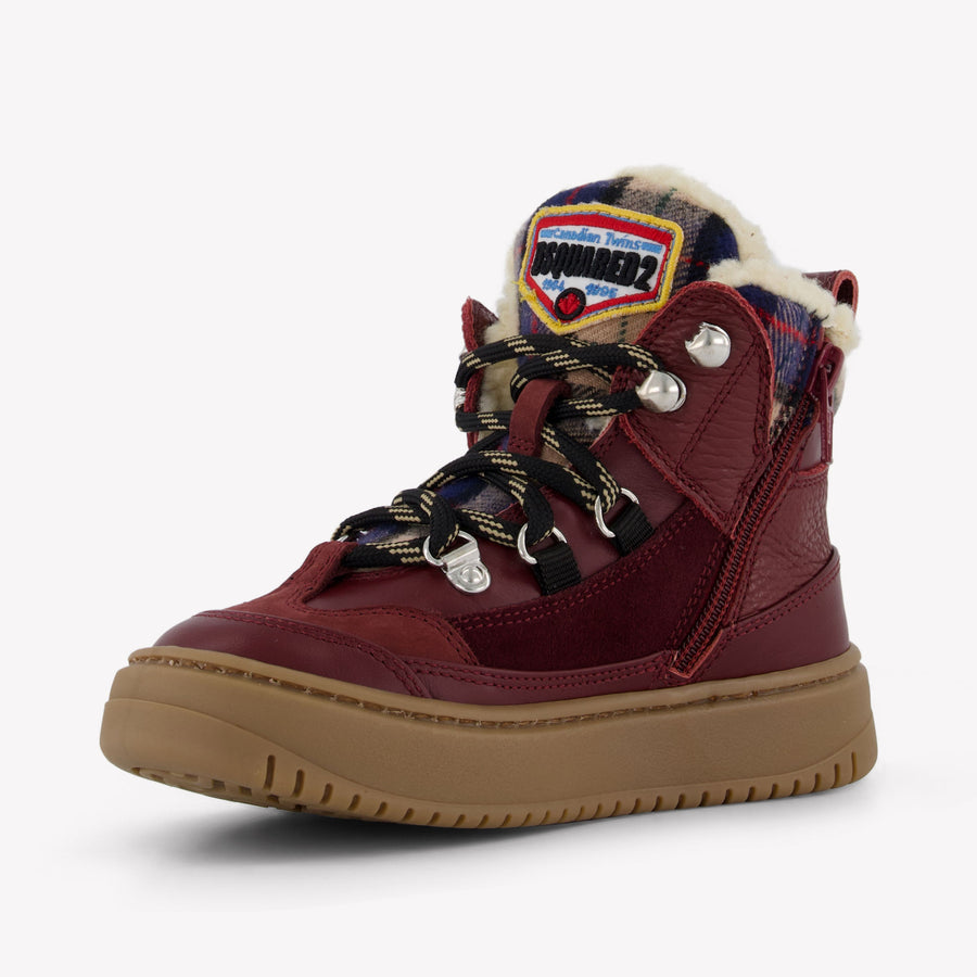 Dsquared2 Unisex Laarzen In Bordeaux