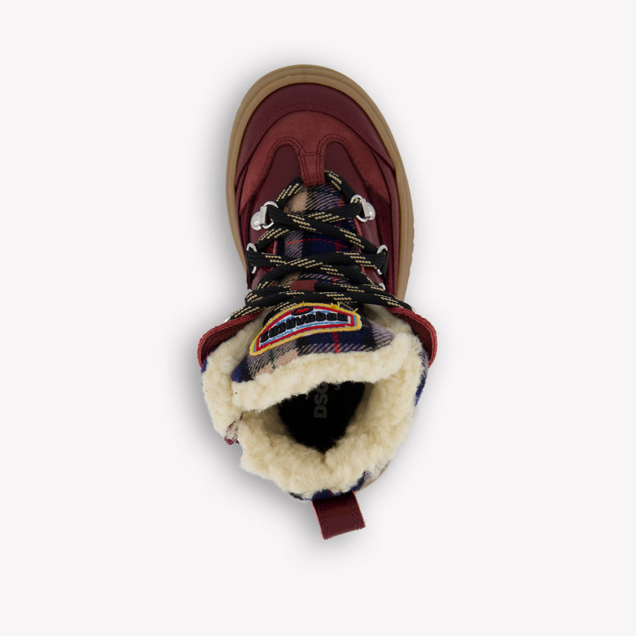 Dsquared2 Unisex Laarzen In Bordeaux