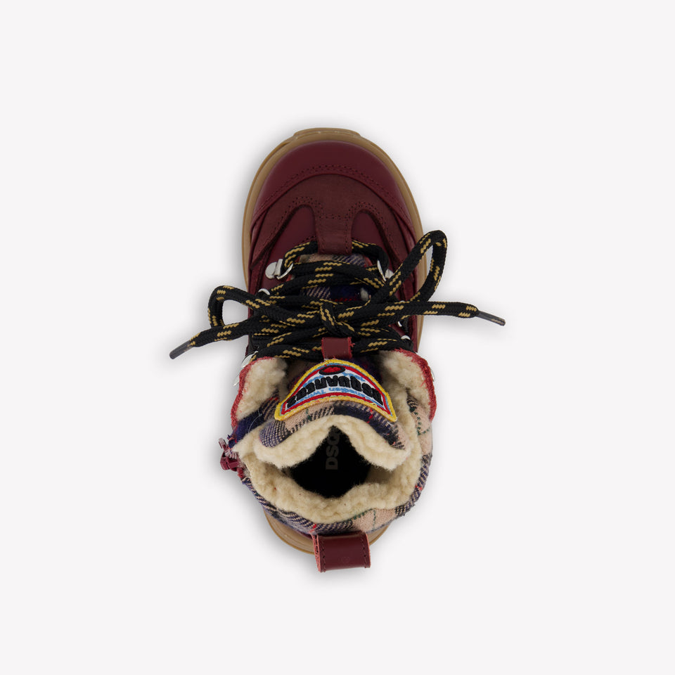 Dsquared2 Unisex Laarzen In Bordeaux