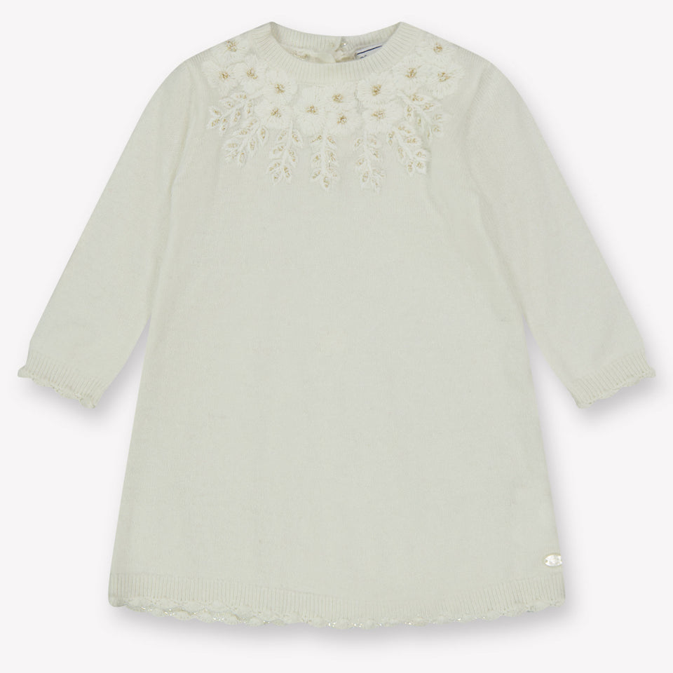 Tartine et Chocolat Baby Meisjes Jurk In Off White