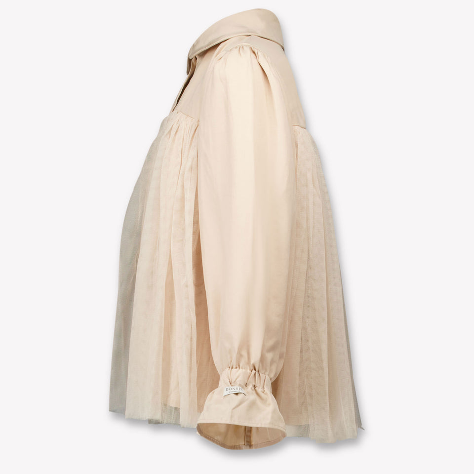 Donsje Amsterdam Kinder Meisjes Blouse In Licht Beige