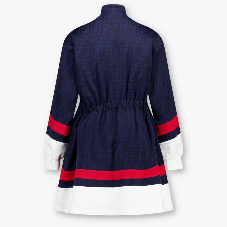 Fendi Kinder Meisjes Jurk In Navy