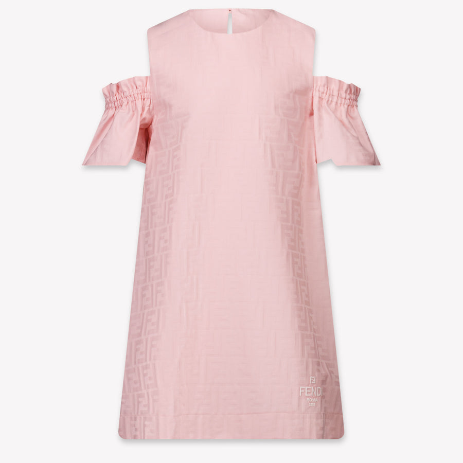 Fendi Kinder Meisjes Jurk In Licht Roze